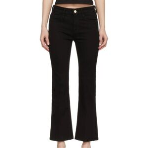 FRAME Le Crop Mini Boot Black Flared Jeans